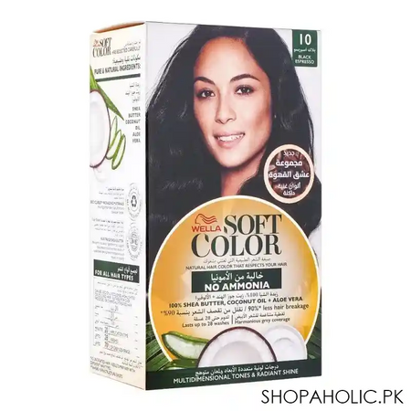 wella soft color no ammonia hair color, 10, black espresso main image