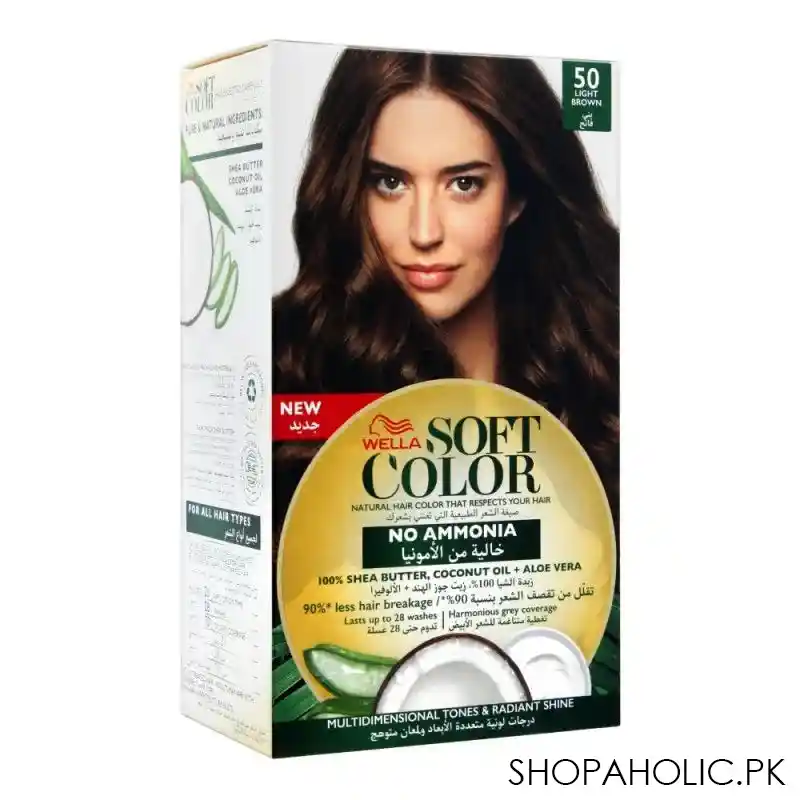 wella soft color no ammonia hair color, 50 light brown main image