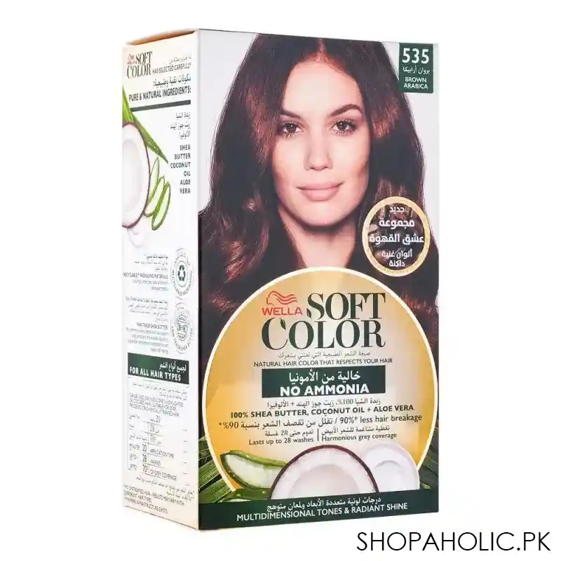 wella soft color no ammonia hair color, 535, brown arabica main image