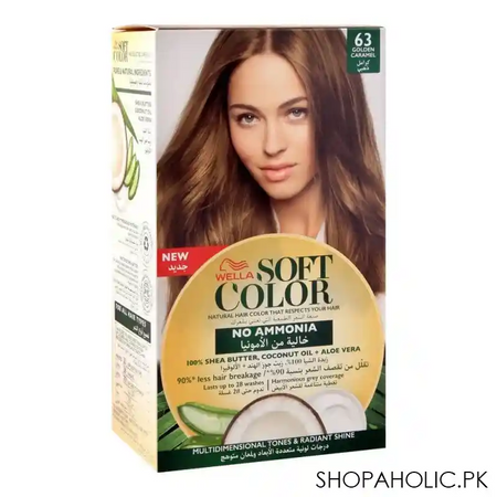 wella soft color no ammonia hair color, 63 golden caramel main image