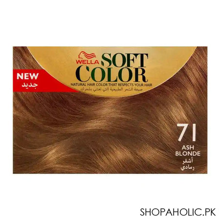 Wella Soft Color No Ammonia Hair Color, 71 Ash Blonde - Image 4
