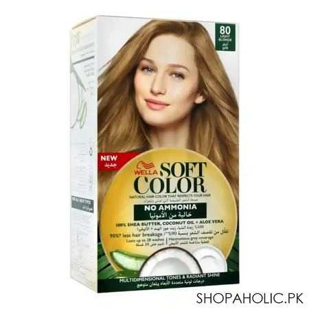 wella soft color no ammonia hair color, 80 light blonde main image
