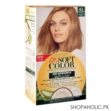 wella soft color no ammonia hair color, 83 light golden blonde main image
