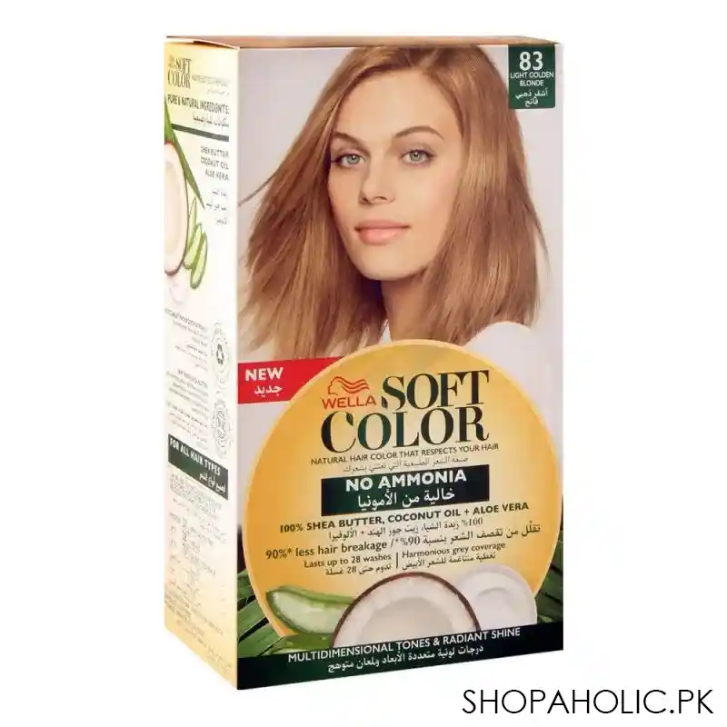 wella soft color no ammonia hair color, 83 light golden blonde main image