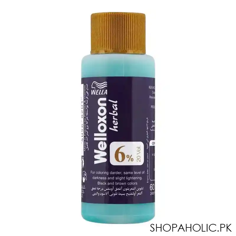wella welloxon herbal, 6%, 20 vol developer, 60ml main image