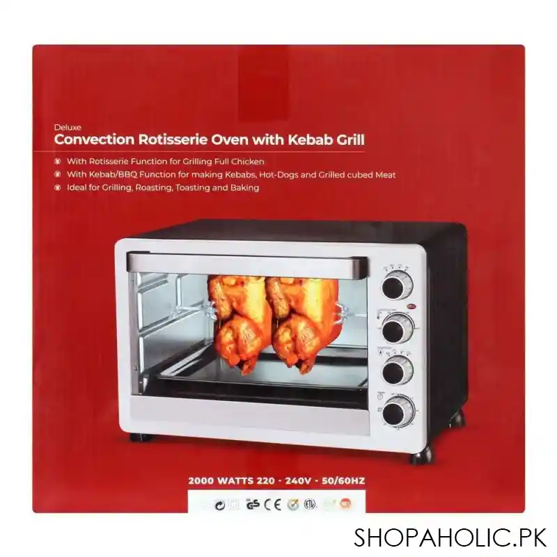 west point convection rotisserie oven with kebab grill, 45 liters, wf 4500rkc image3