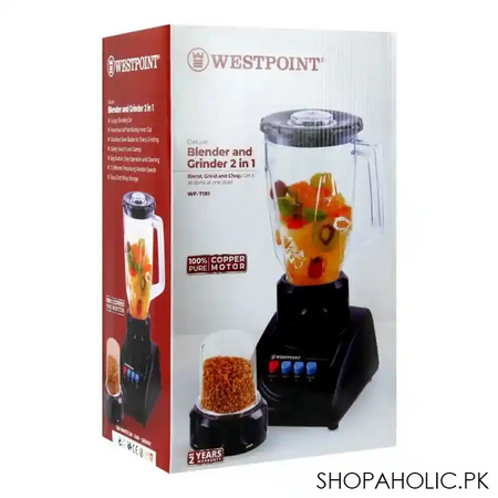 west point deluxe 2 in 1 grinder & blender, 350w, wf 7181 image2