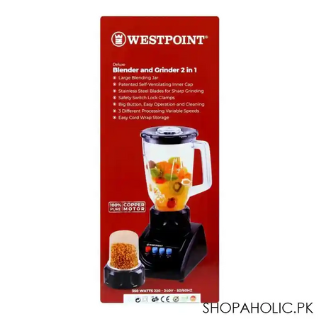 west point deluxe 2 in 1 grinder & blender, 350w, wf 7181 image3