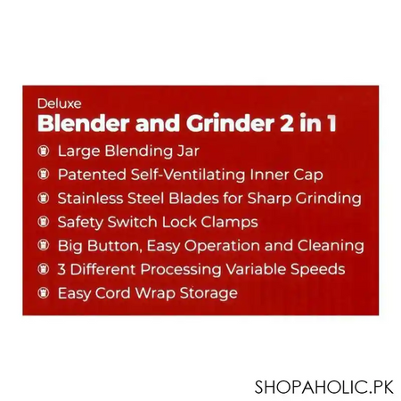 west point deluxe 2 in 1 grinder & blender, 350w, wf 7181 image4