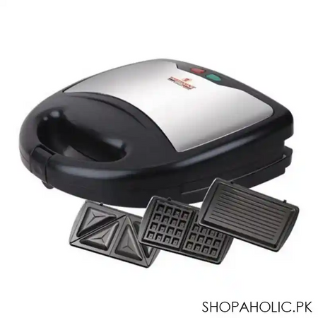 west point deluxe 3 in 1 sandwich toaster, 700w, wf 6193 main image