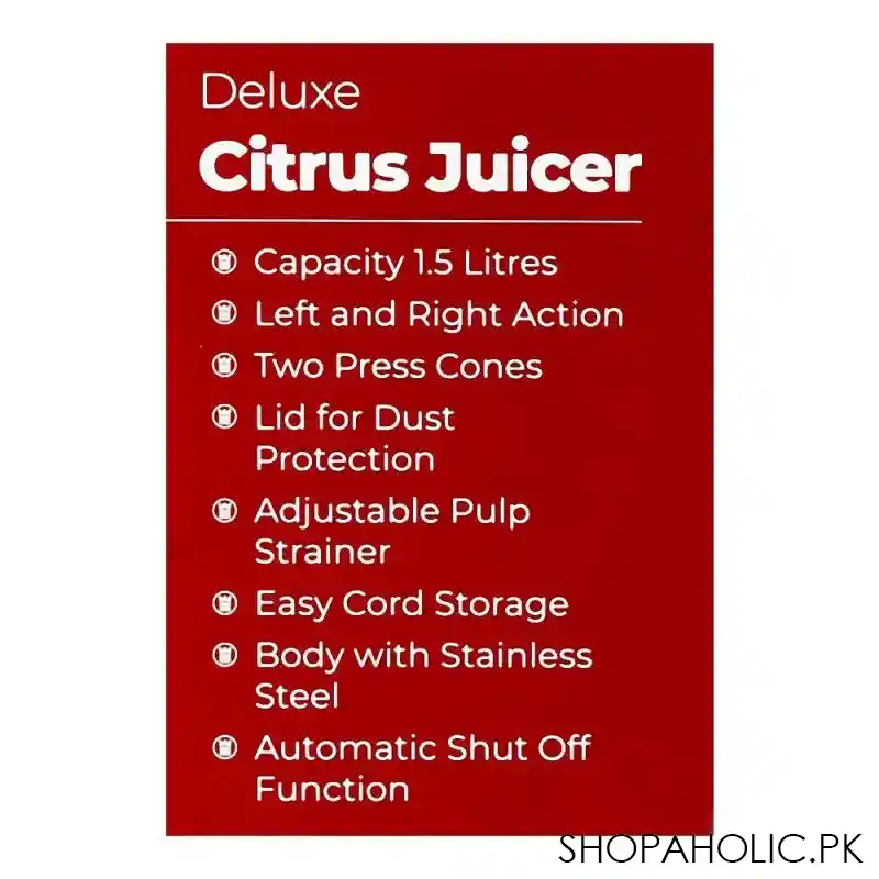 west point deluxe citrus juicer, 1.5l, wf 550 image4