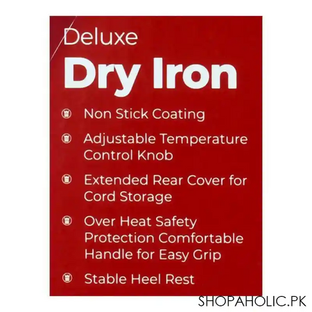 west point deluxe dry iron, 1000w, wf 672 image4