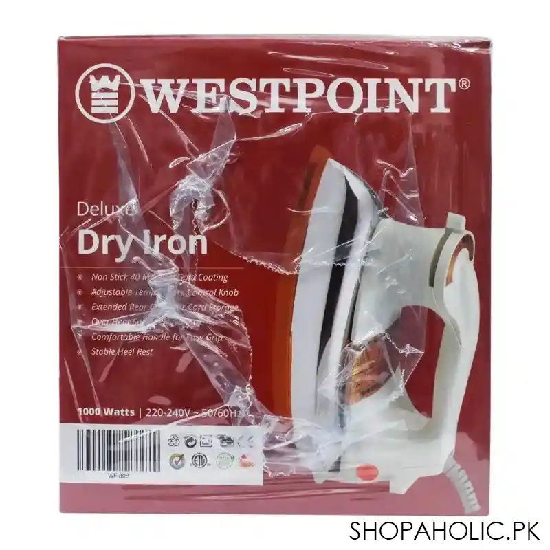 west point deluxe dry iron, 1000w, wf 80 b image3