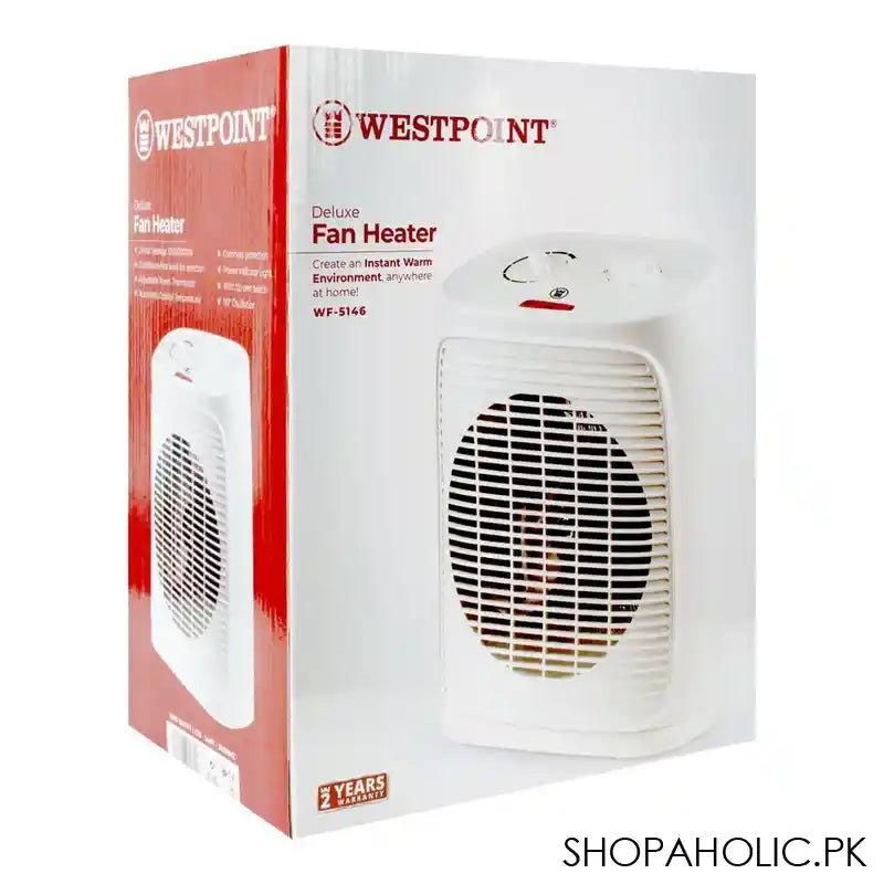 West Point Deluxe Fan Heater, 2000W, WF-5146 - Image 4