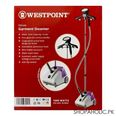 west point deluxe garments steamer, 1600w, wf 1155 image4