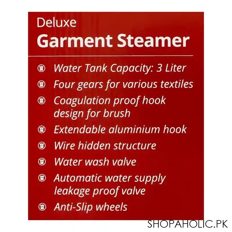 west point deluxe garments steamer, 1600w, wf 1155 image5