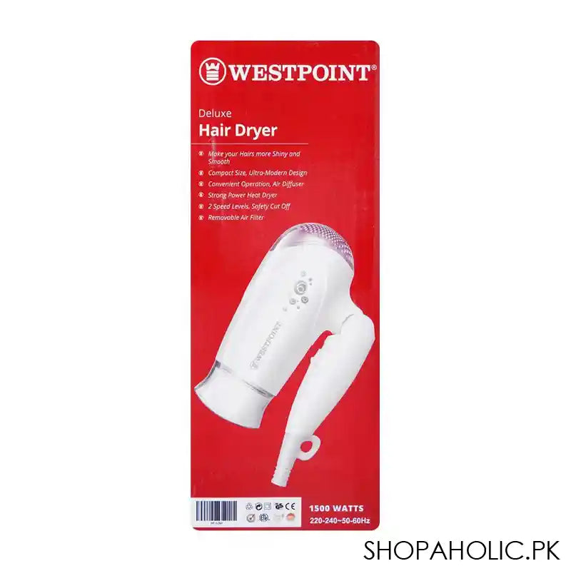 West Point Deluxe Hair Dryer, 1500W, WF-6260 - Image 3