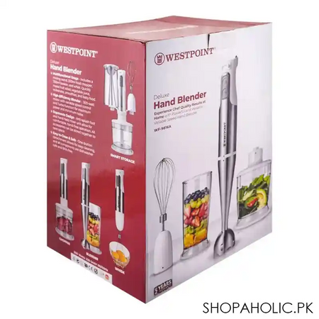west point deluxe hand blender, 2 speed, 600w, wf 9816 image2