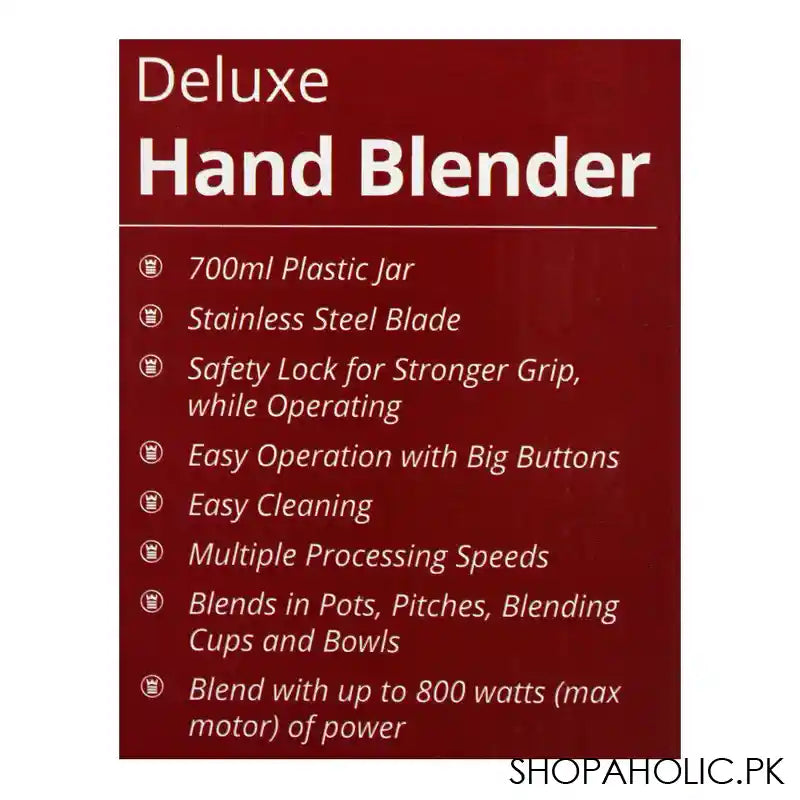 West Point Deluxe Hand Blender, 800W, WF-9914 - Image 5