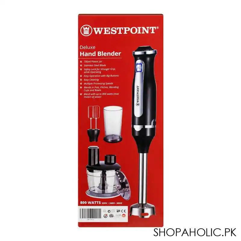 West Point Deluxe Hand Blender, Mixer + Whipper + Chopper, WF-9916 - Image 6
