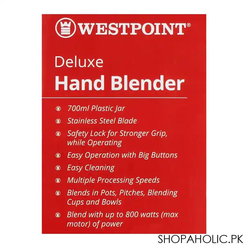 West Point Deluxe Hand Blender, Mixer + Whipper, WF-9915 - Image 2