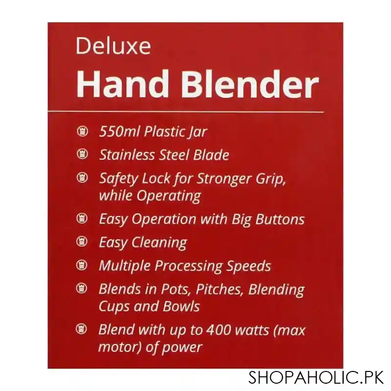 west point deluxe hand blender, multi speed, 400w, wf 9215 image4