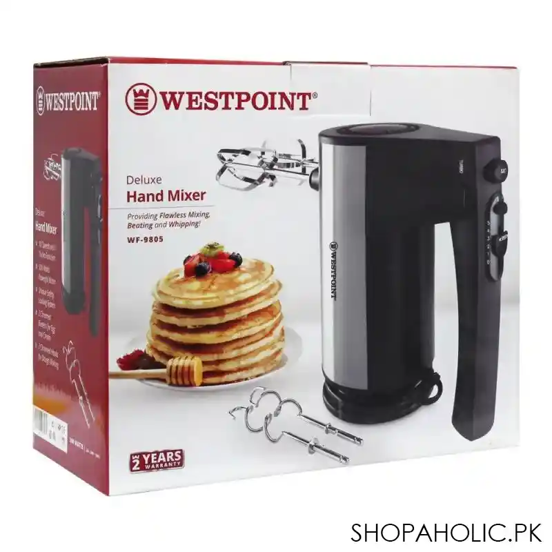west point deluxe hand mixer, 10 speed, 500w, wf 9805 image2