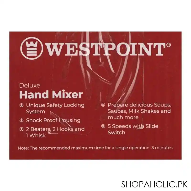 west point deluxe hand mixer, 200w, wf 9202 image3