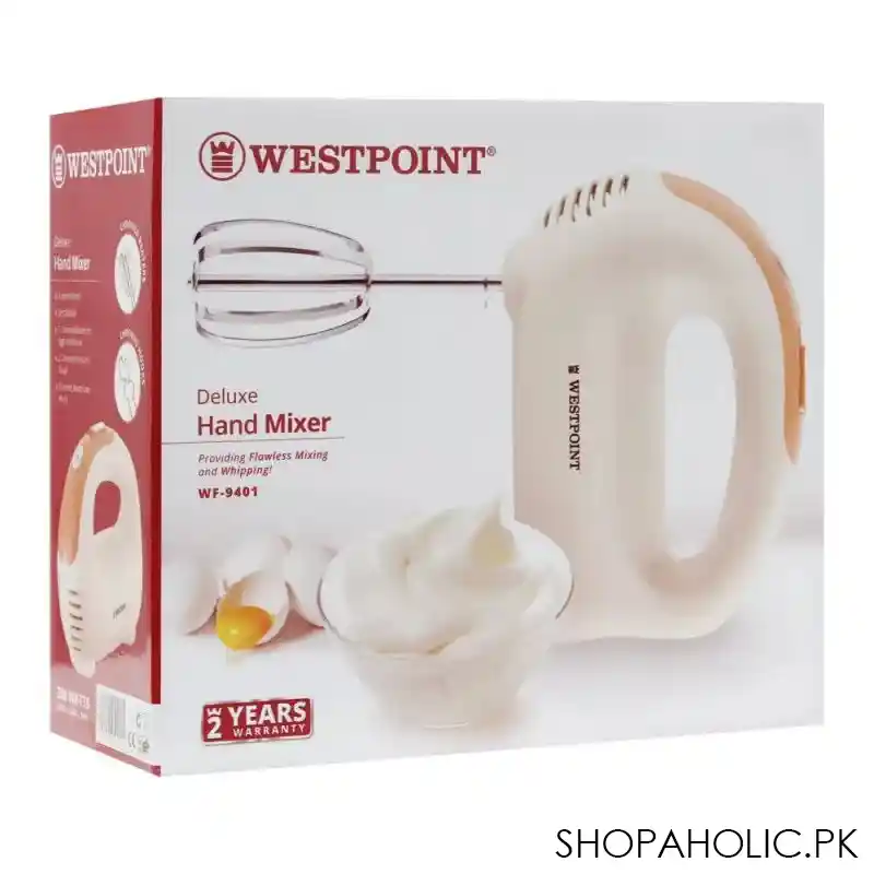 west point deluxe hand mixer, 3 speed, 200w, wf 9401 image2