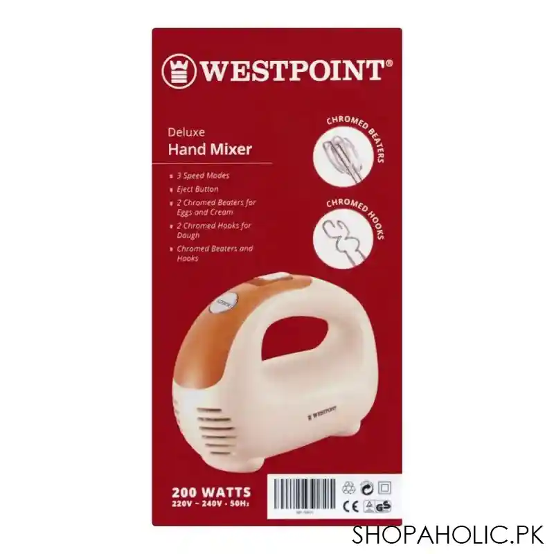 west point deluxe hand mixer, 3 speed, 200w, wf 9401 image4