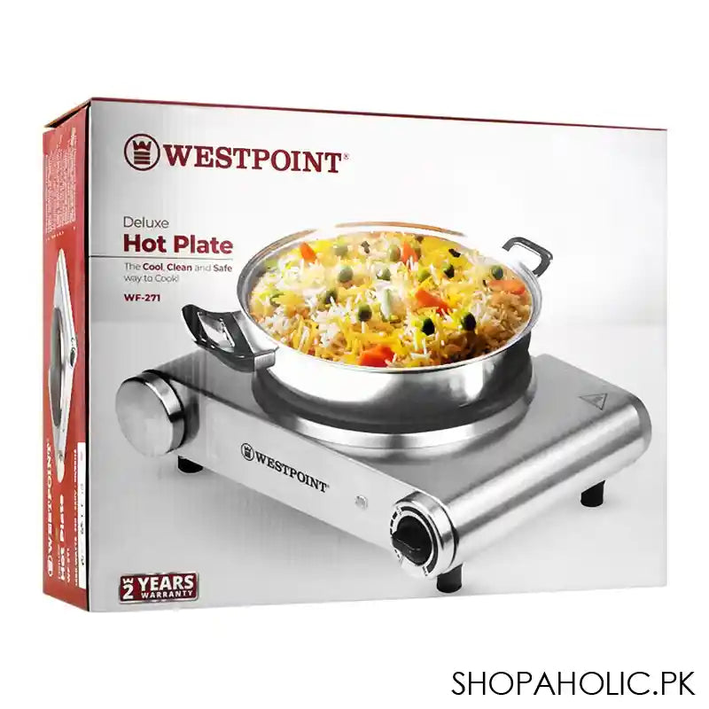 West Point Deluxe Hot Plate, Electric Cooktop, WF-271 - Image 2
