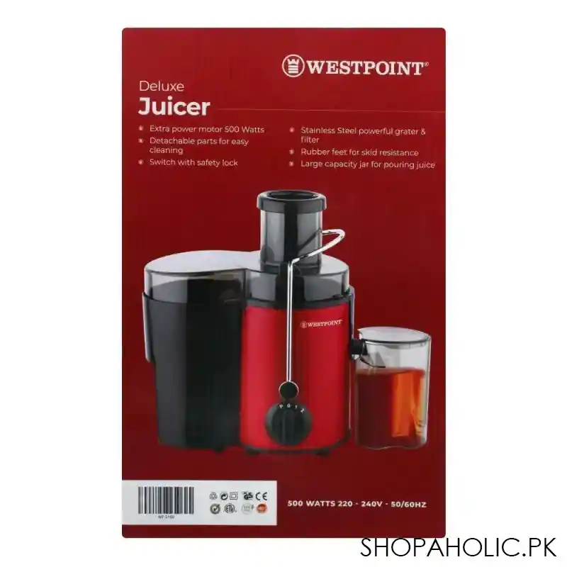 west point deluxe juicer, 500w, wf 5160 image3