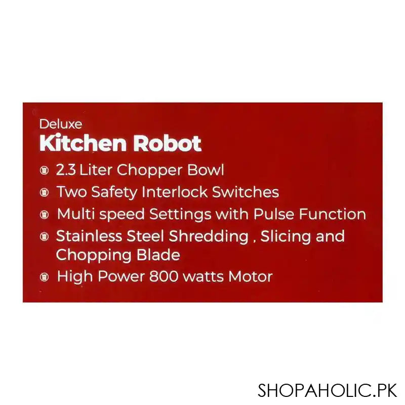 West Point Deluxe Kitchen Robot, 2.3L, 800W, WF-506 - Image 4