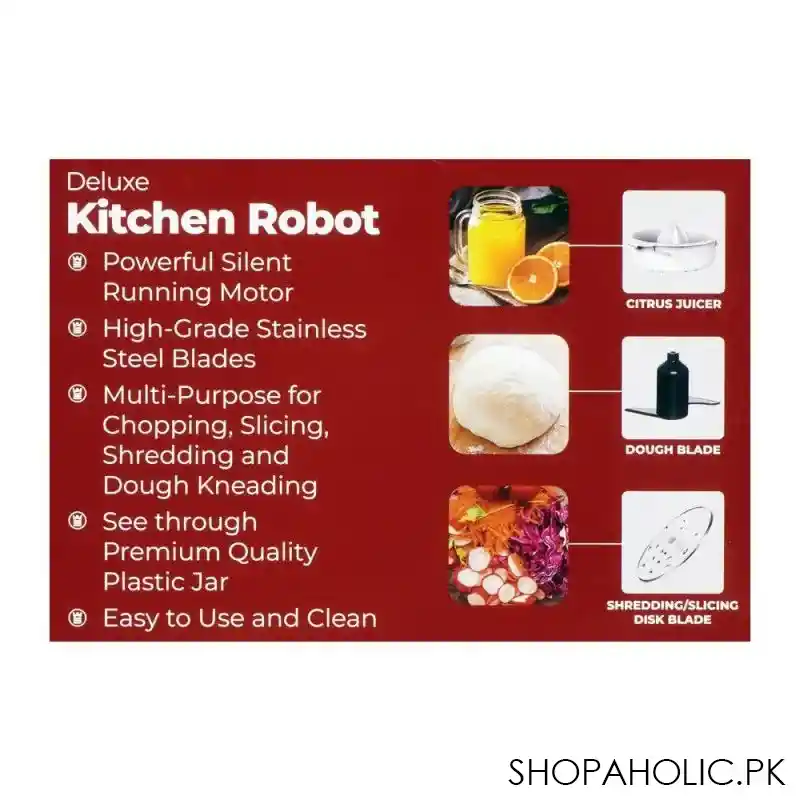 west point deluxe kitchen robot, 500w, 220v 240v, wf 497c image2