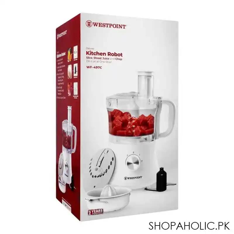 west point deluxe kitchen robot, 500w, 220v 240v, wf 497c main image