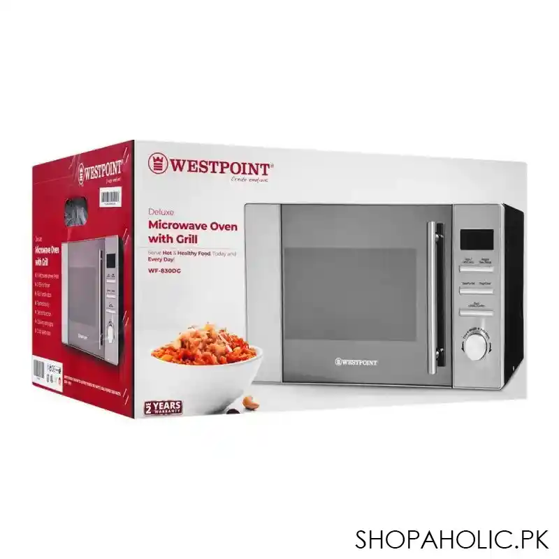 west point deluxe microwave oven with grill, 28 liters, wf 830 image2