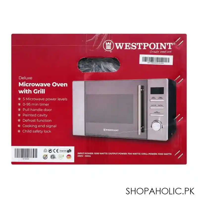 west point deluxe microwave oven with grill, 28 liters, wf 830 image4