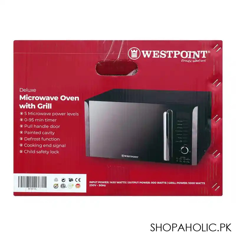West Point Deluxe Microwave Oven With Grill, 40 Liters, WF-841 - Image 3