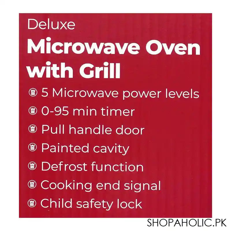 West Point Deluxe Microwave Oven With Grill, 40 Liters, WF-841 - Image 5