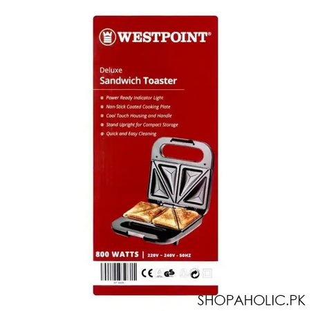 west point deluxe sandwich toaster, 800w, wf 6686 image4