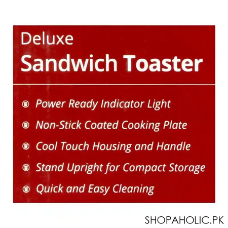 west point deluxe sandwich toaster, 800w, wf 6686 image5