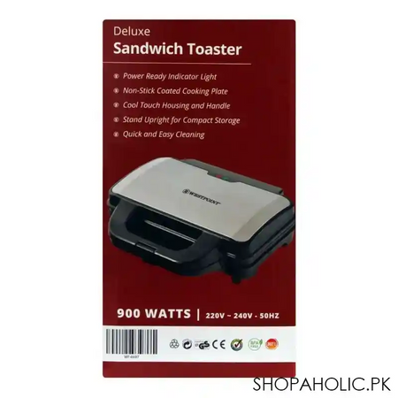 west point deluxe sandwich toaster, 900w, wf 6697 image4