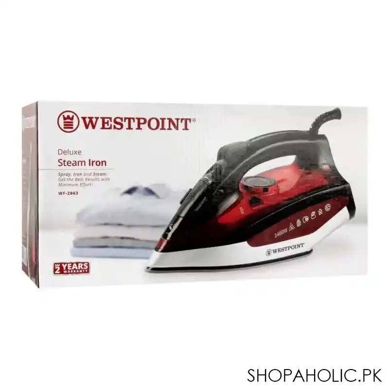 west point deluxe steam iron, 2000w, wf 2063 image2