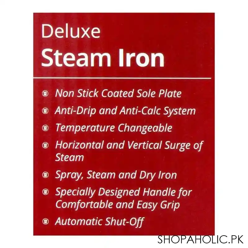 west point deluxe steam iron, 2000w, wf 2063 image4