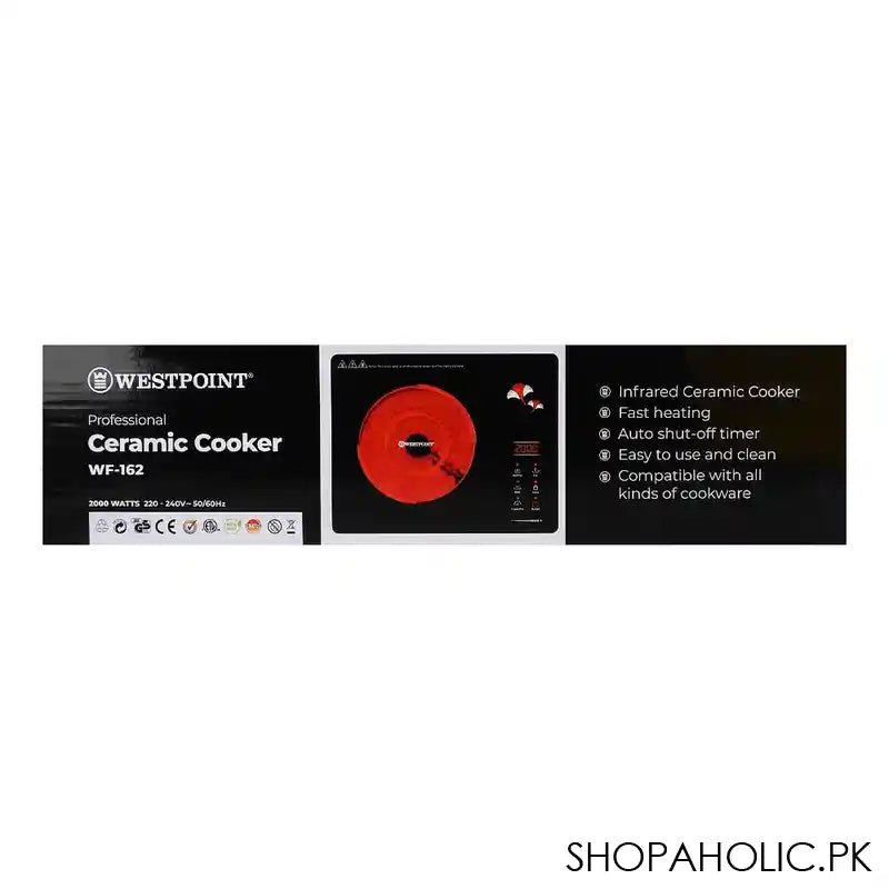 West Point Professional Ceramic Cooker, 2000W, WF-162 - Image 2