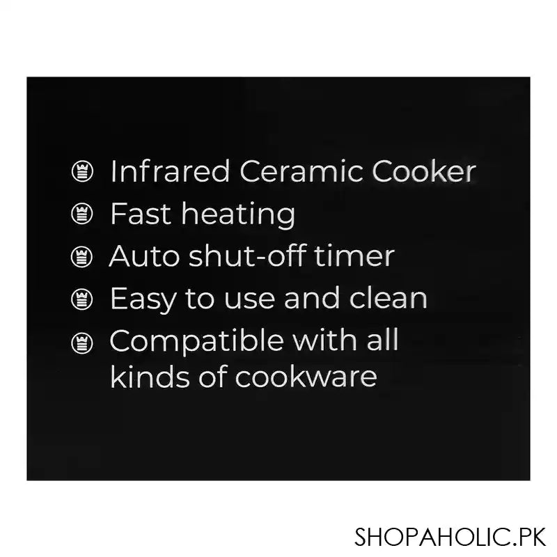 West Point Professional Ceramic Cooker, 2000W, WF-162 - Image 3