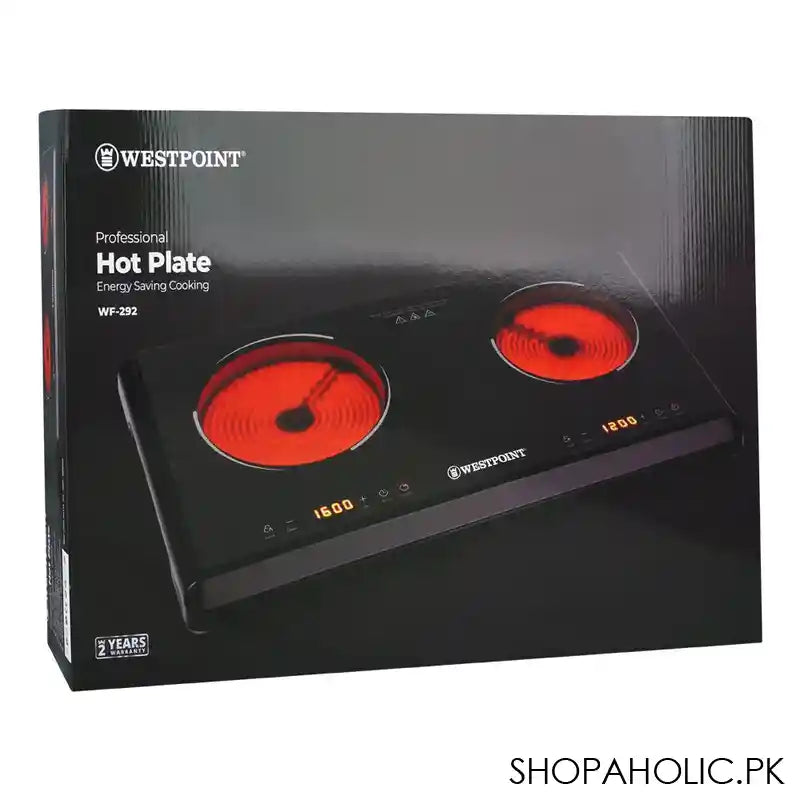 West Point Professional Double Hot Plate, 2000W+1500W, Child Lock, WF-292 - Image 2