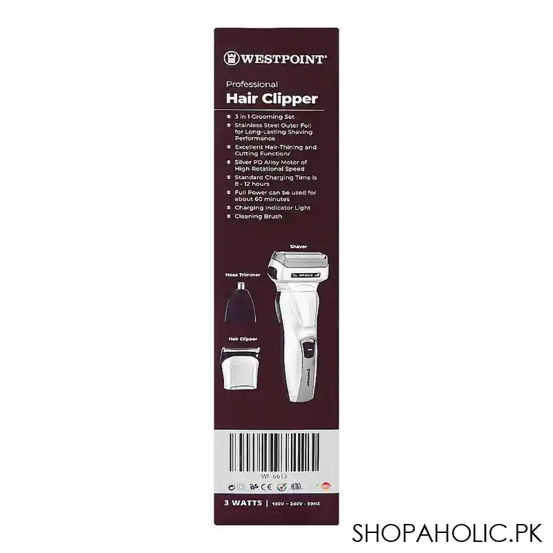 West Point Professional Hair Clipper, 100-240V, WF-6613 - Image 4