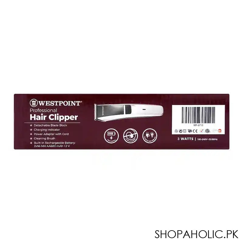 West Point Professional Hair Clipper, 100-240V, WF-6713 - Image 3