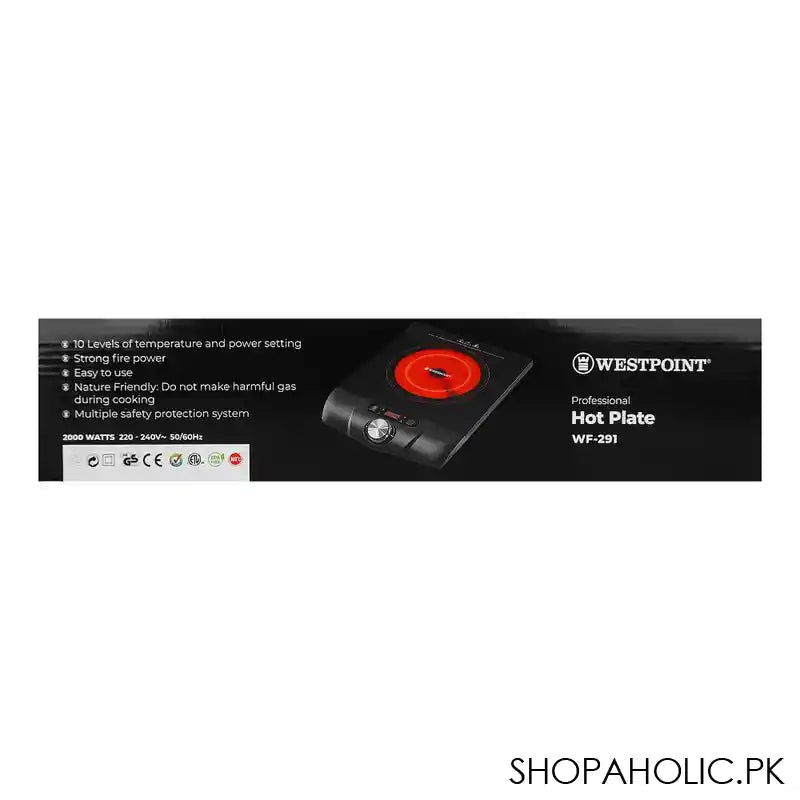 West Point Professional Hot Plate, 2000W, WF-291 - Image 3